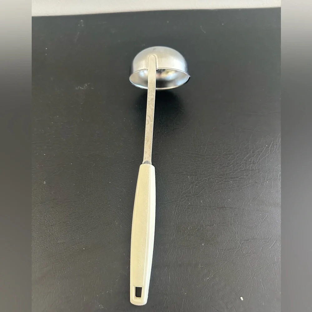 EKCO Vintage Cooking Utensil Retro‎ Orange Handle Chromium Plated Small Ladle